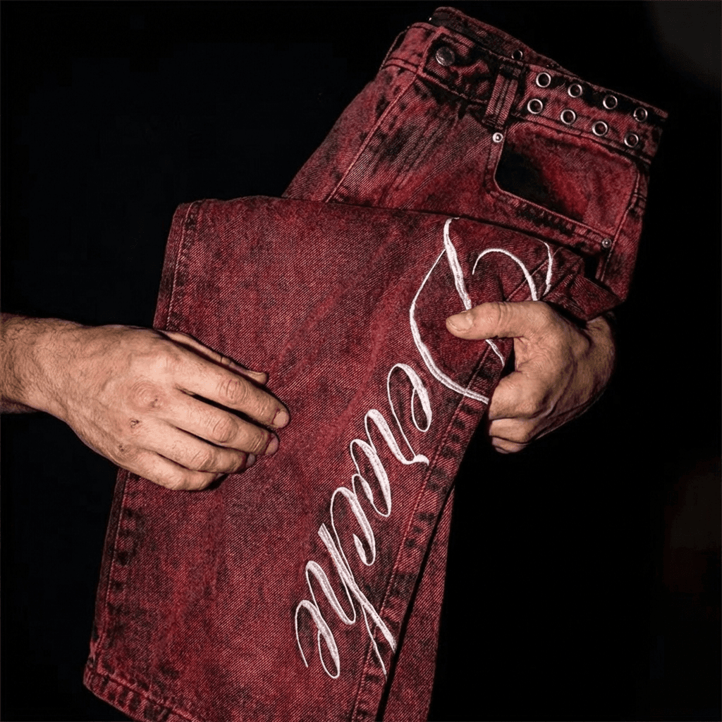 VOID RED BAGGY JEANS view 5