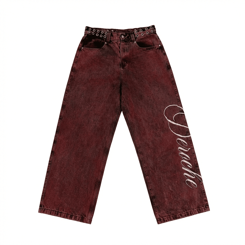 VOID RED BAGGY JEANS
