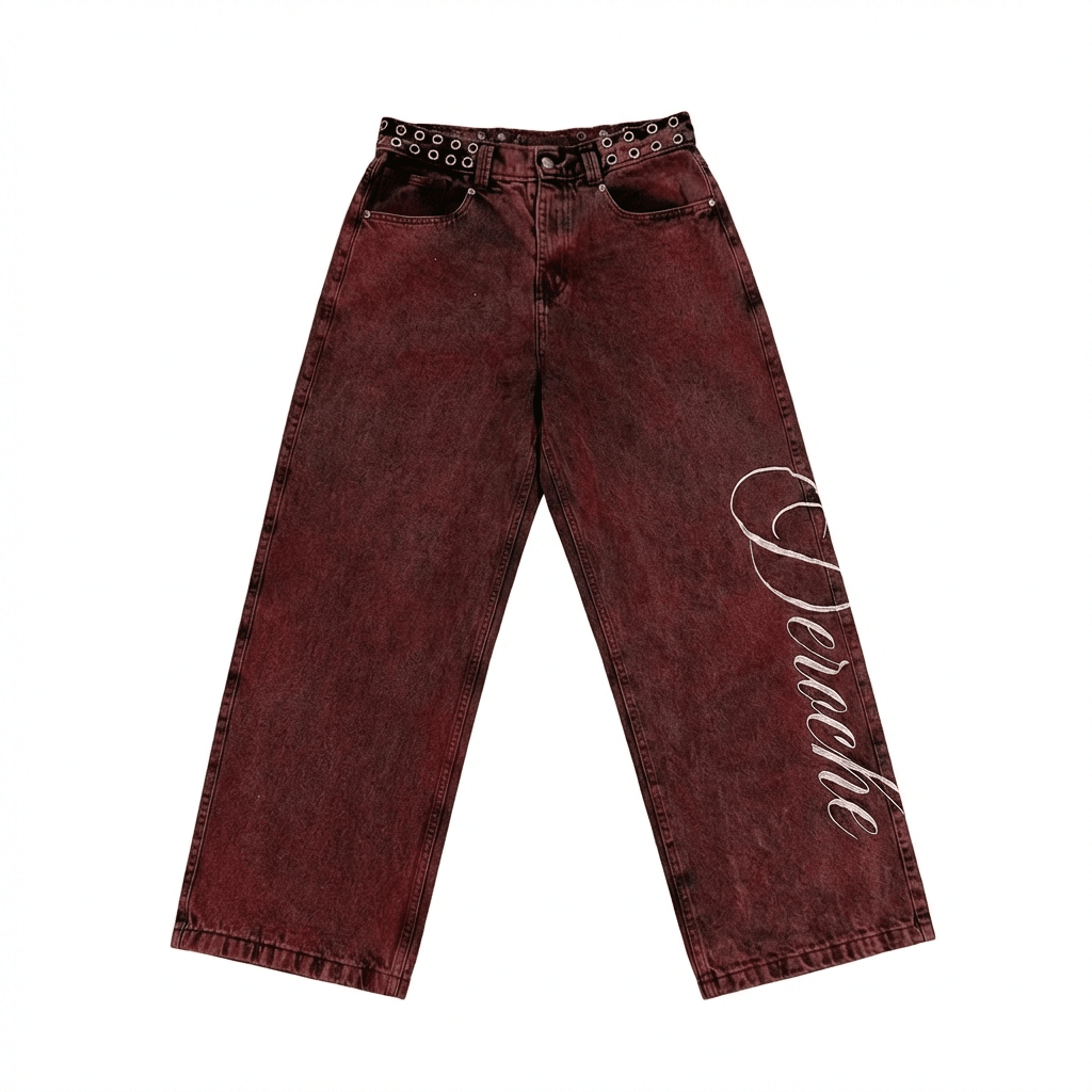 VOID RED BAGGY JEANS